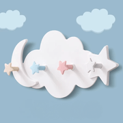 Cartoon Cloud Wall Hook for Hanging Clothes and Hats Strong Adhesive Cute Design
