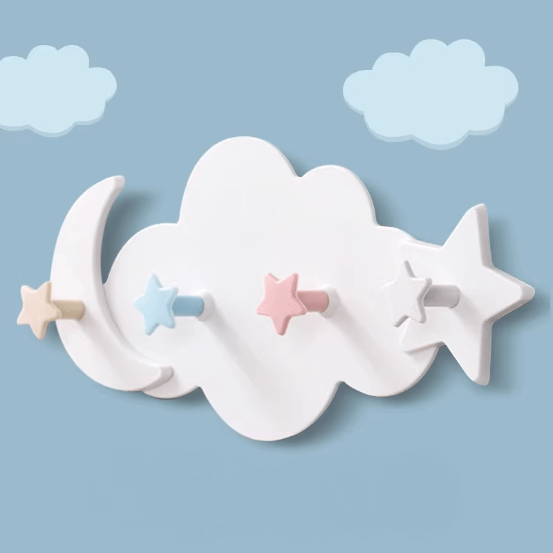 Cartoon Cloud Wall Hook for Hanging Clothes and Hats Strong Adhesive Cute Design