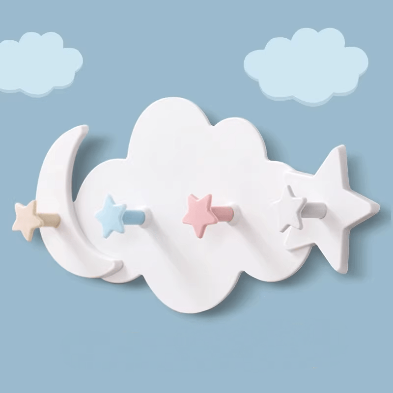 Cartoon Cloud Wall Hook for Hanging Clothes and Hats Strong Adhesive Cute Design