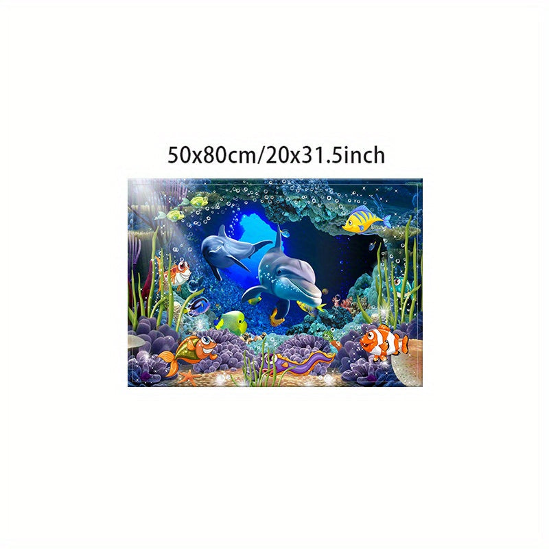 Non-Slip Underwater Oasis Area Rug Absorbent Anti-Fatigue Mat for Kitchen Bathroom