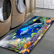 Non-Slip Underwater Oasis Area Rug Absorbent Anti-Fatigue Mat for Kitchen Bathroom