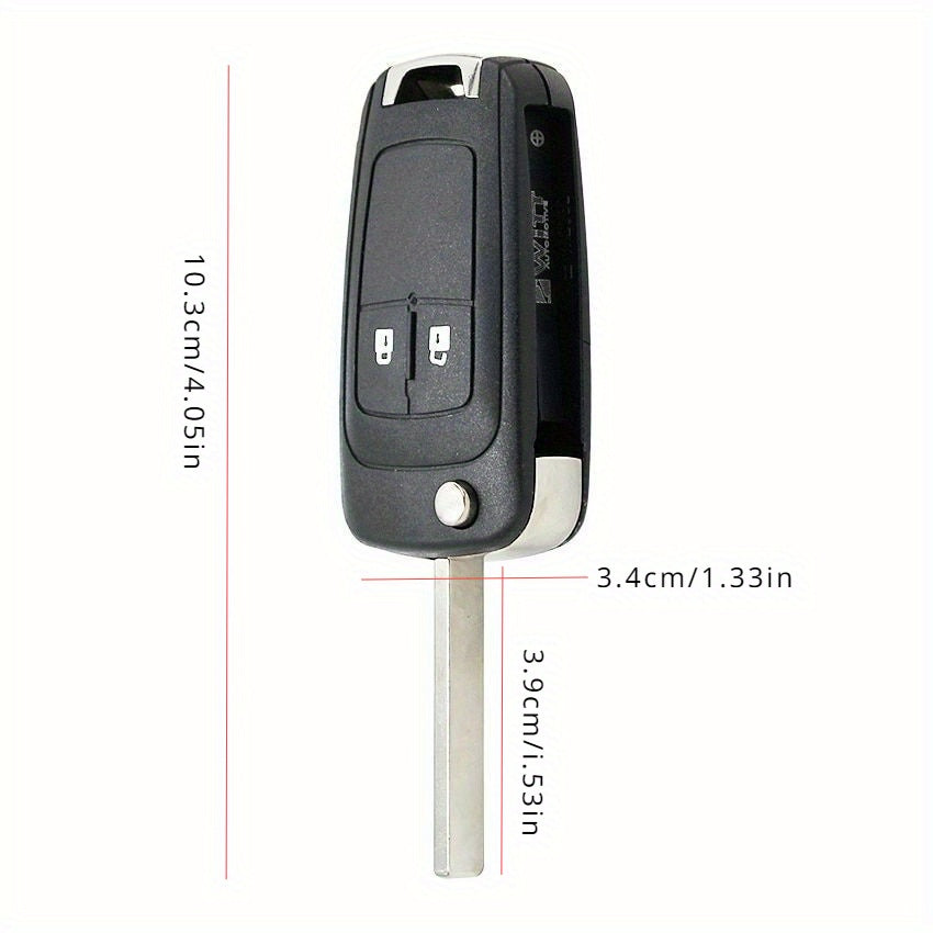 2 Button Remote Key Shell Case for Car Key Protector Cover Durable Black