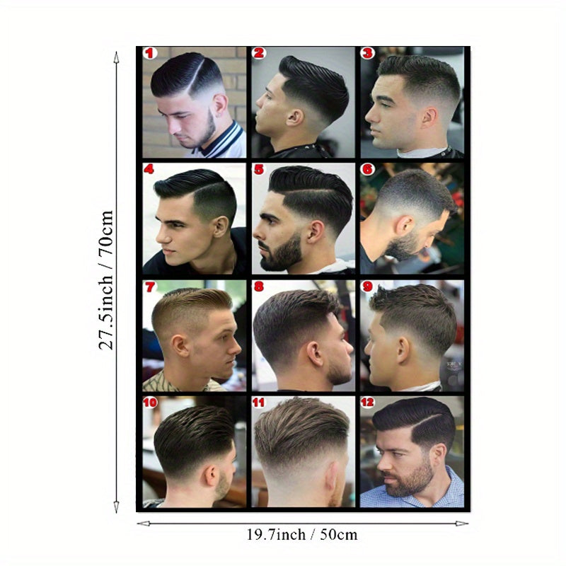 Modern Art Canvas Wall Art for Men’s Fashion and Barbershop Haircuts Decor
