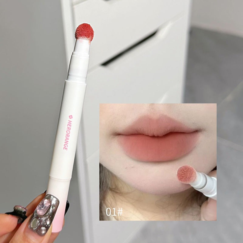 Women Velvet Matte Lip Glaze Waterproof Long-Lasting Lipstick Cheek Tint