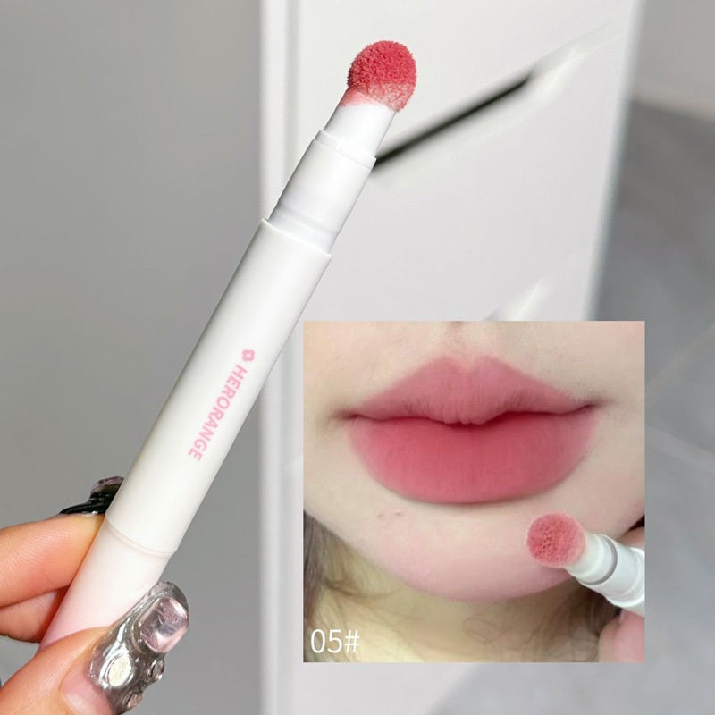 Women Velvet Matte Lip Glaze Waterproof Long-Lasting Lipstick Cheek Tint