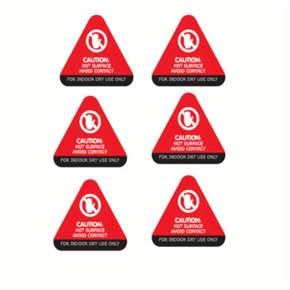 Set of 3 Heat-Sensitive Color Changing Triangular Stickers for Pots and Kitchen Appliances