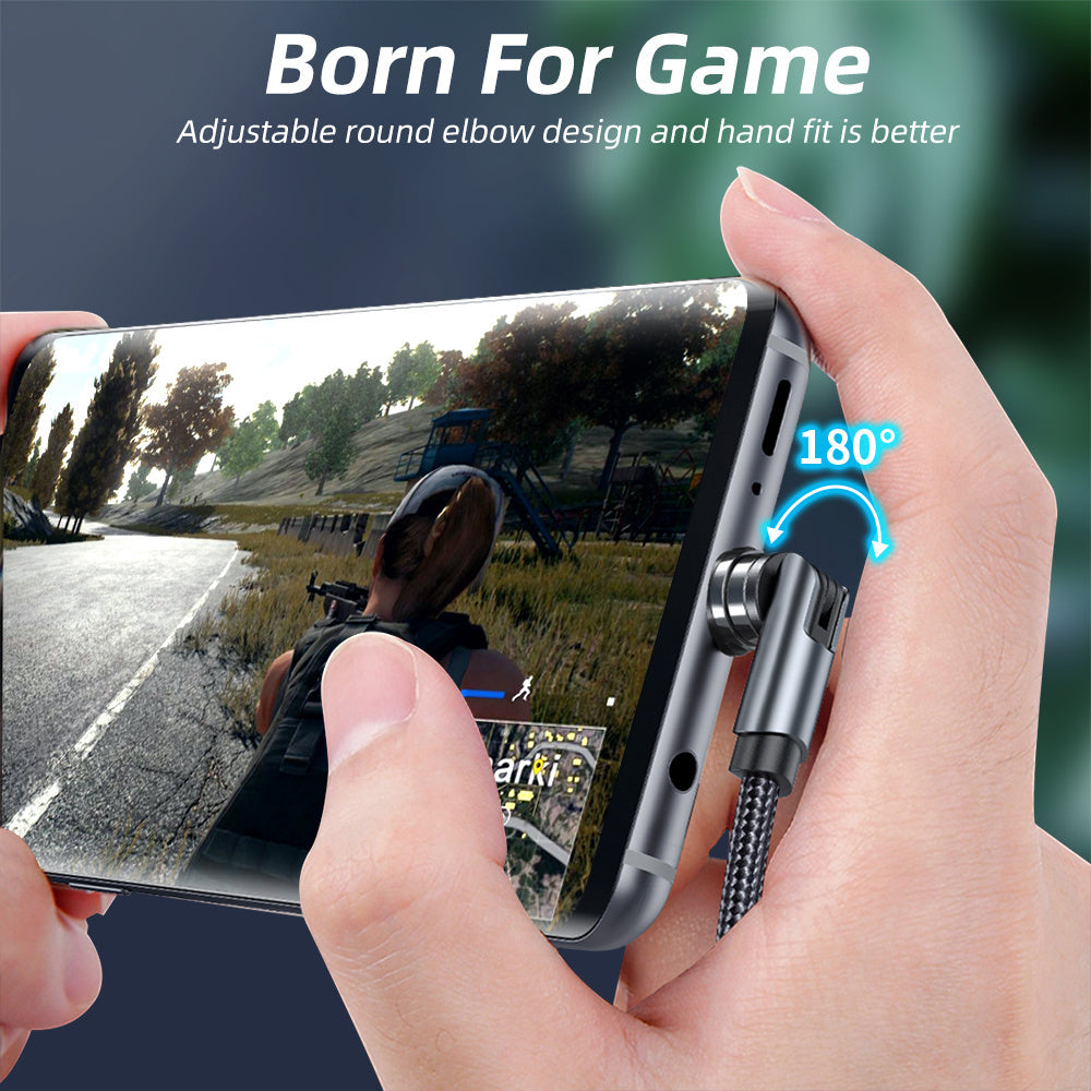 Кабель для быстрой зарядки с вращающимся магнитом на 540 градусов с разъемом Type C, Micro USB для Samsung, Xiaomi, iPhone