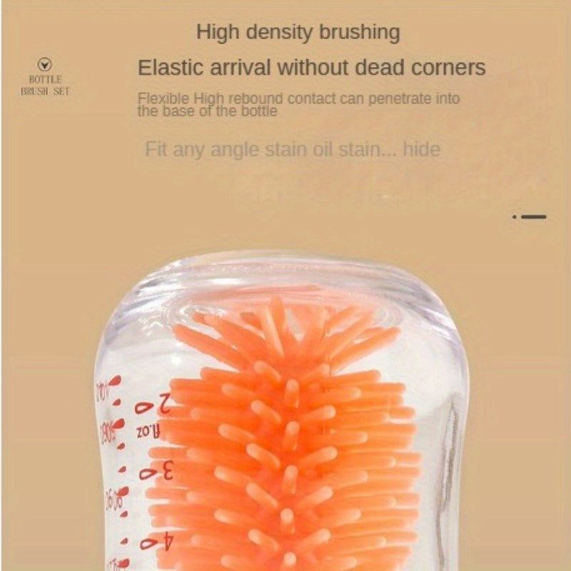 Non-Toxic Food-Grade Bottle Brush Set with Drying Rack for Safe Cleaning