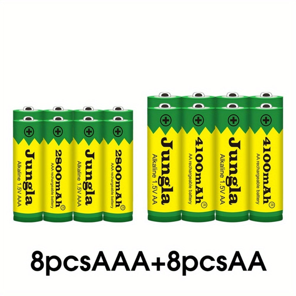 Rechargeable AAA AA Batteries 1.5V 4100mAh 2800mAh for Flashlights Toys Watches