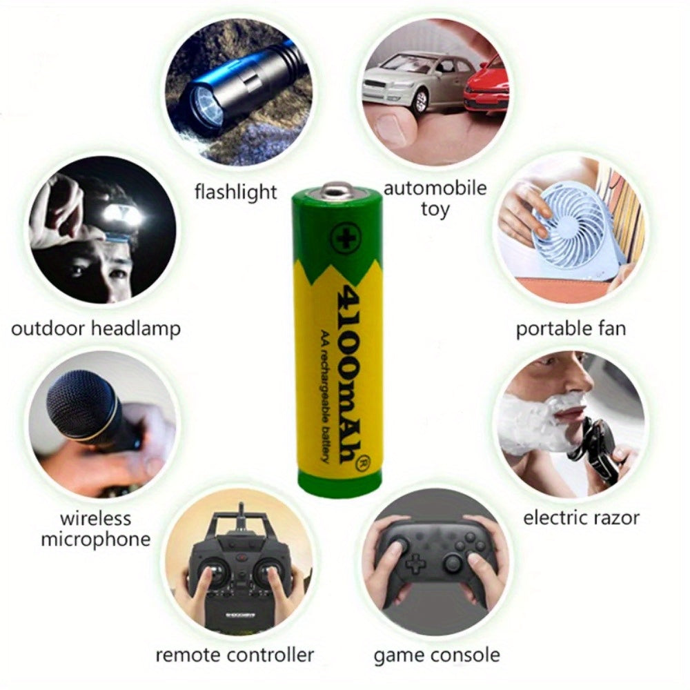 Rechargeable AAA AA Batteries 1.5V 4100mAh 2800mAh for Flashlights Toys Watches