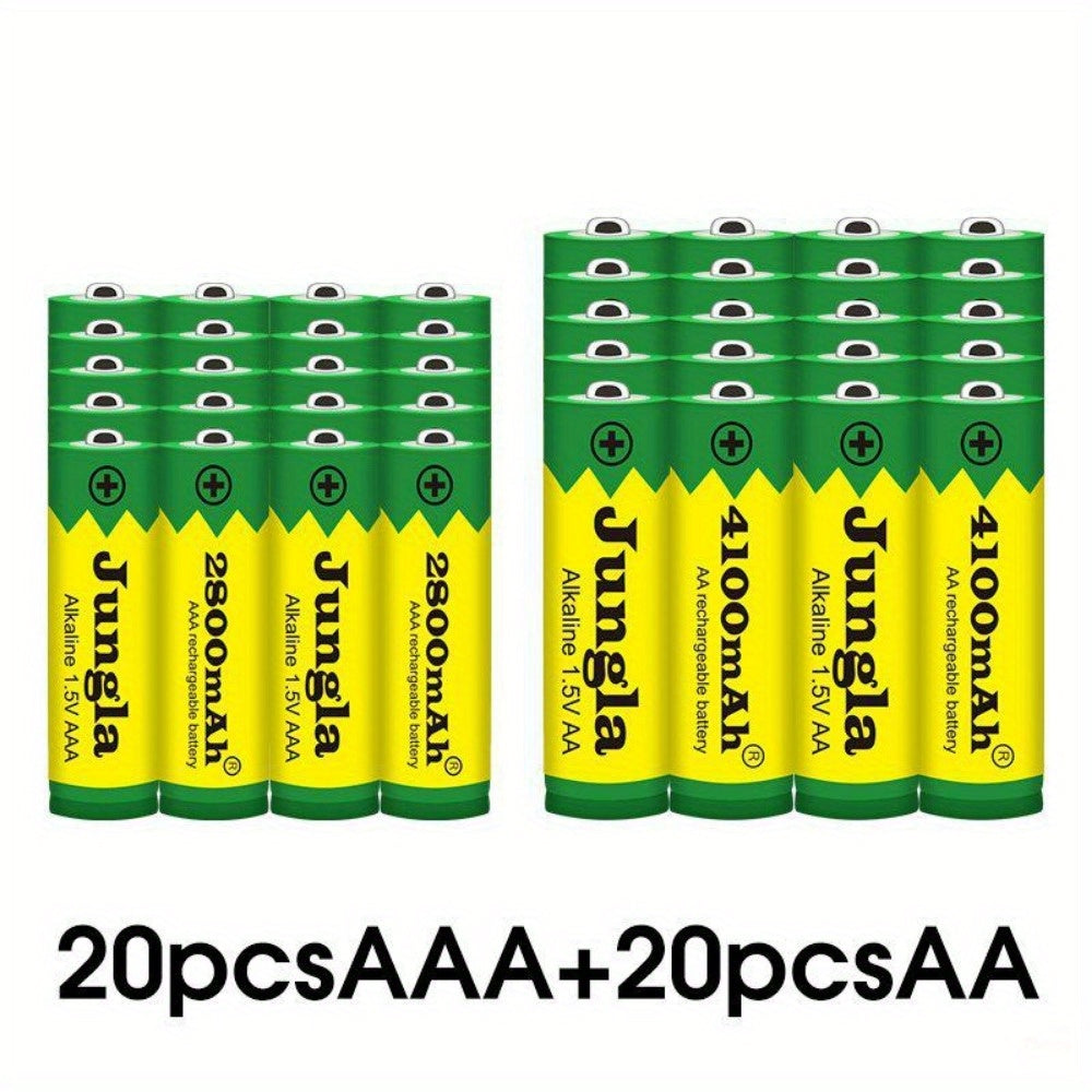 Rechargeable AAA AA Batteries 1.5V 4100mAh 2800mAh for Flashlights Toys Watches