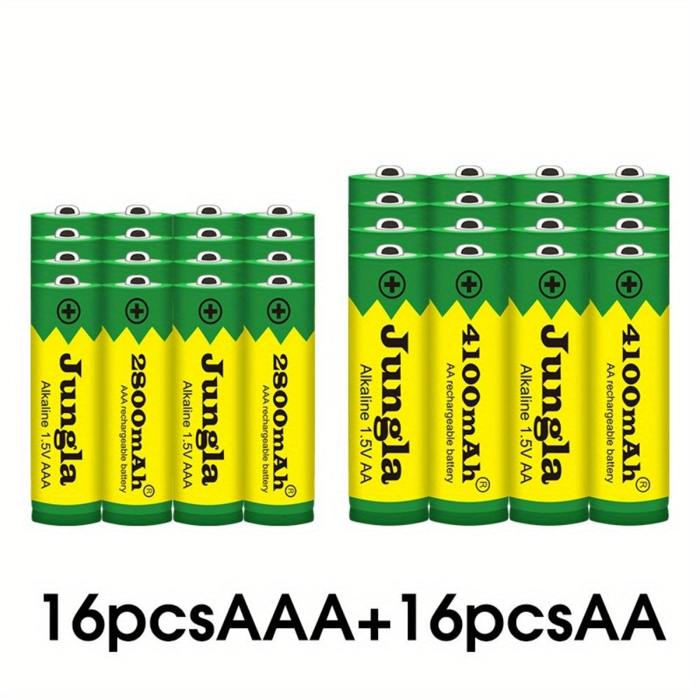 Rechargeable AAA AA Batteries 1.5V 4100mAh 2800mAh for Flashlights Toys Watches