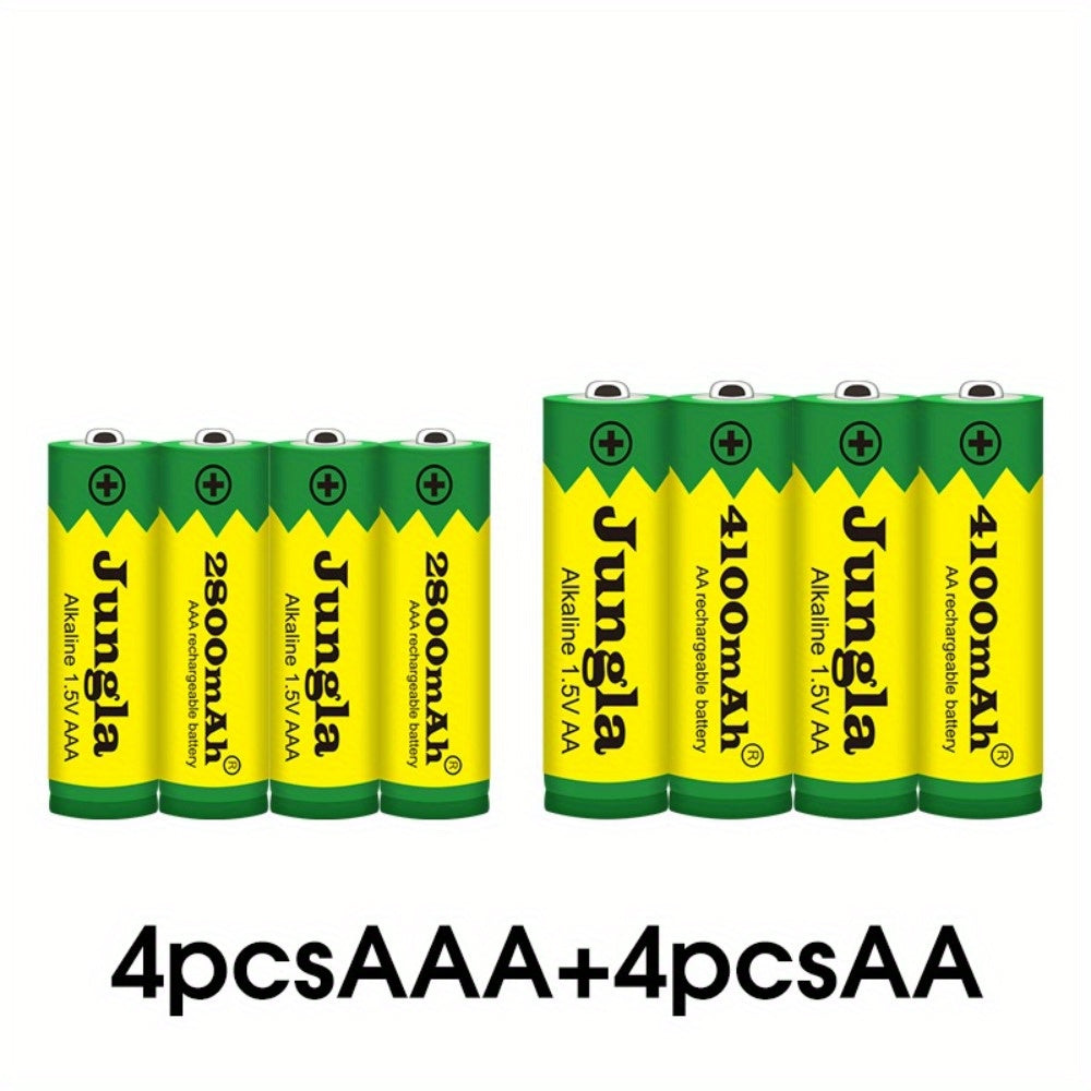 Rechargeable AAA AA Batteries 1.5V 4100mAh 2800mAh for Flashlights Toys Watches