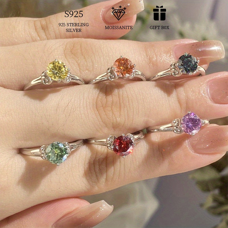 925 sterling kumushdan yasalgan, yuqori sifatli, ko'p rangli 1ct Moissanite va'da uzuklaridan tanlang. Har bir uzuk sertifikat va sovg'a qutisi bilan birga keladi, bu esa uni to'y yoki nikoh uchun mukammal tanlovga aylantiradi.