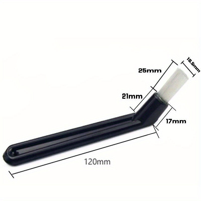 Cepillo de limpieza para máquinas de espresso y teclados, mango de plástico, negro