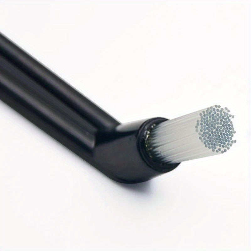 Cepillo de limpieza para máquinas de espresso y teclados, mango de plástico, negro