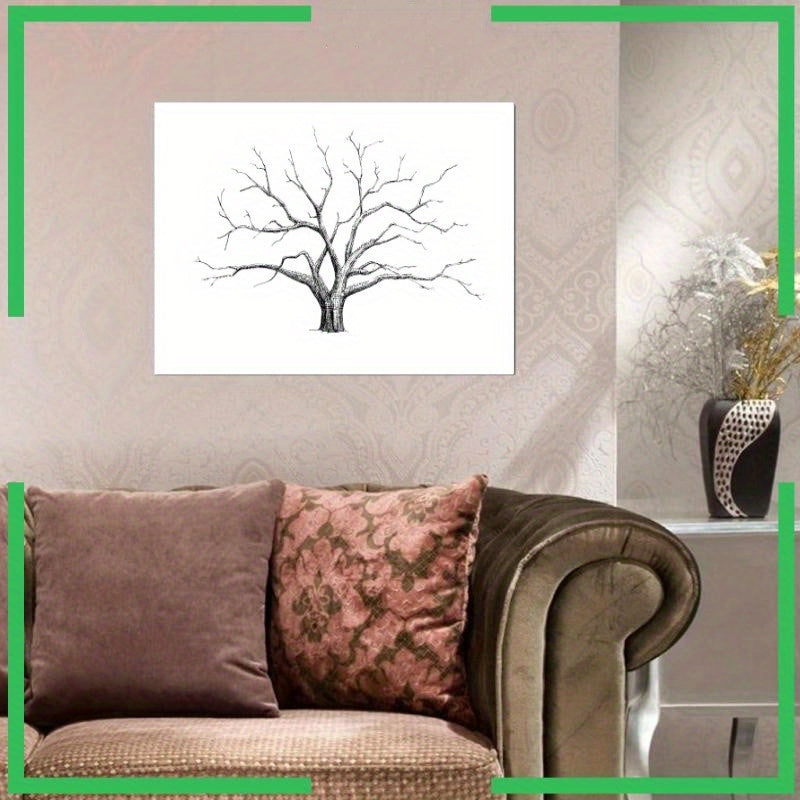 "Nikoh va Juftlik Barmoq Izlari San'ati uchun Sevgi Daraxti Kanvas Posteri, Ramkasiz va Rangli Barglar bilan Turli O'lchamda, Mukammal Yotoqxona va Mehmonxona Dekori va Romantik Sovg'a"