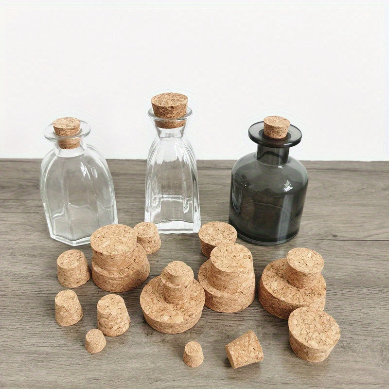 12 Wooden Tapered Cork Plugs for Wine and Beer Bottle Crafts