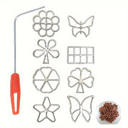 Juego de 5 cortadores de galletas en forma de flor, antiadherentes para hornear y manualidades