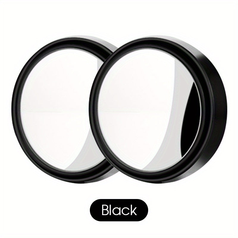 2 Pcs Small Circular Rearview Mirrors 360° Rotating Blind Spot Reversing
