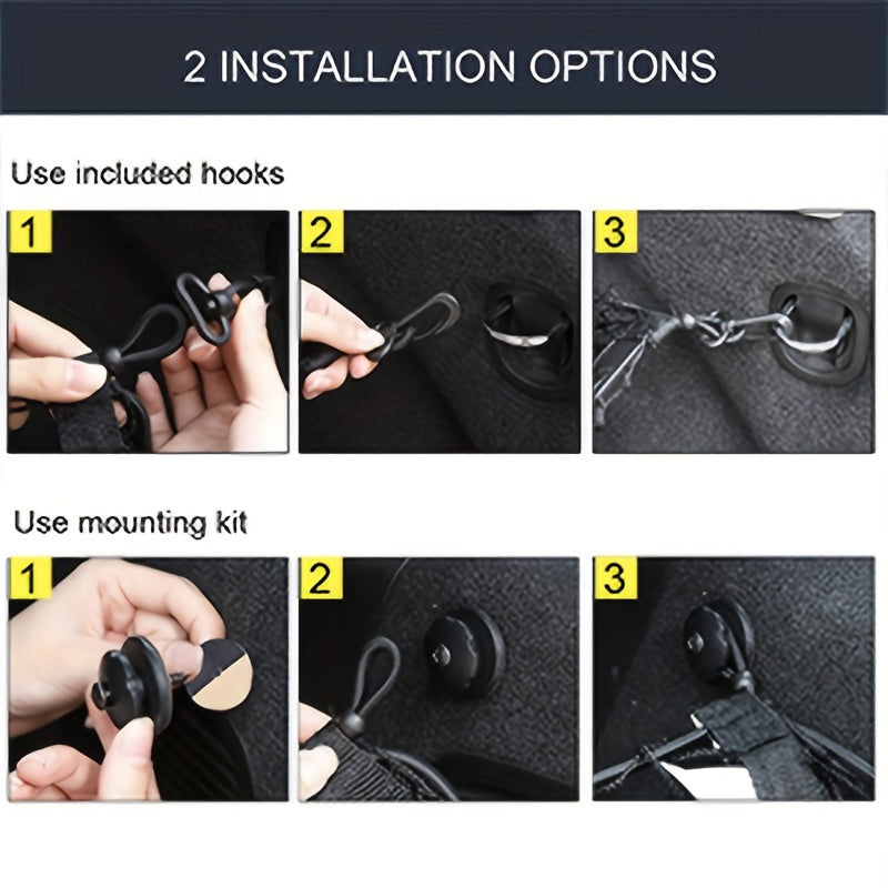 Растяжимый нейлоновый органайзер для багажника автомобиля с крючками для внедорожников и пикапов