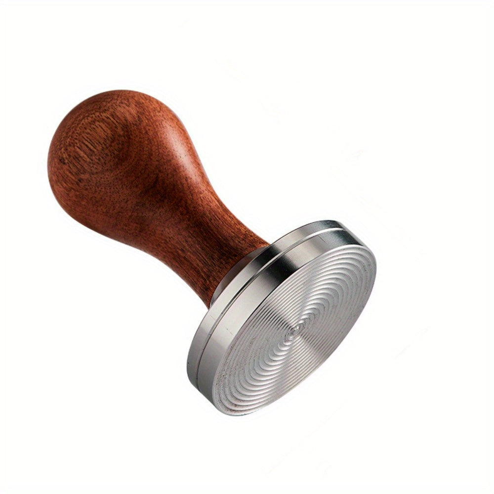 Espresso Tamper Calibrated Stainless Steel Walnut Handle 51/53/58mm