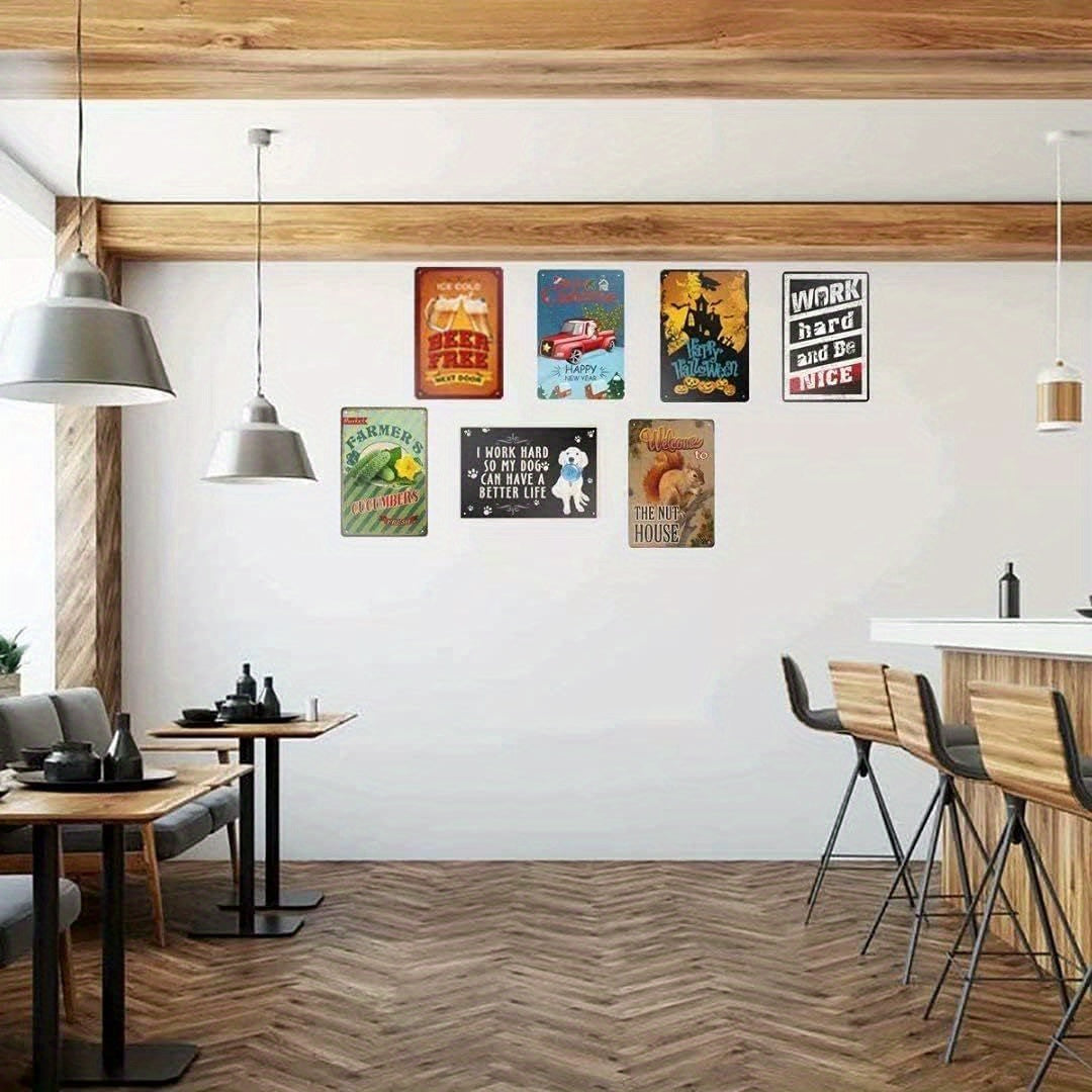 Retro Guitar Music Metal Tin Sign Wall Art for Home Bar Cafe Garage Decoration