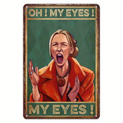 Humorous Retro Metal Tin Sign Witty Wall Art for Home Decor