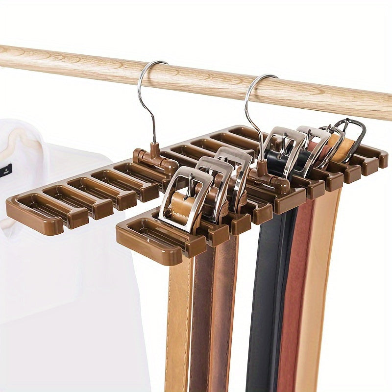 10-Hole Belt Rack Organizer for Belts Ties Scarves Compact Closet Storage