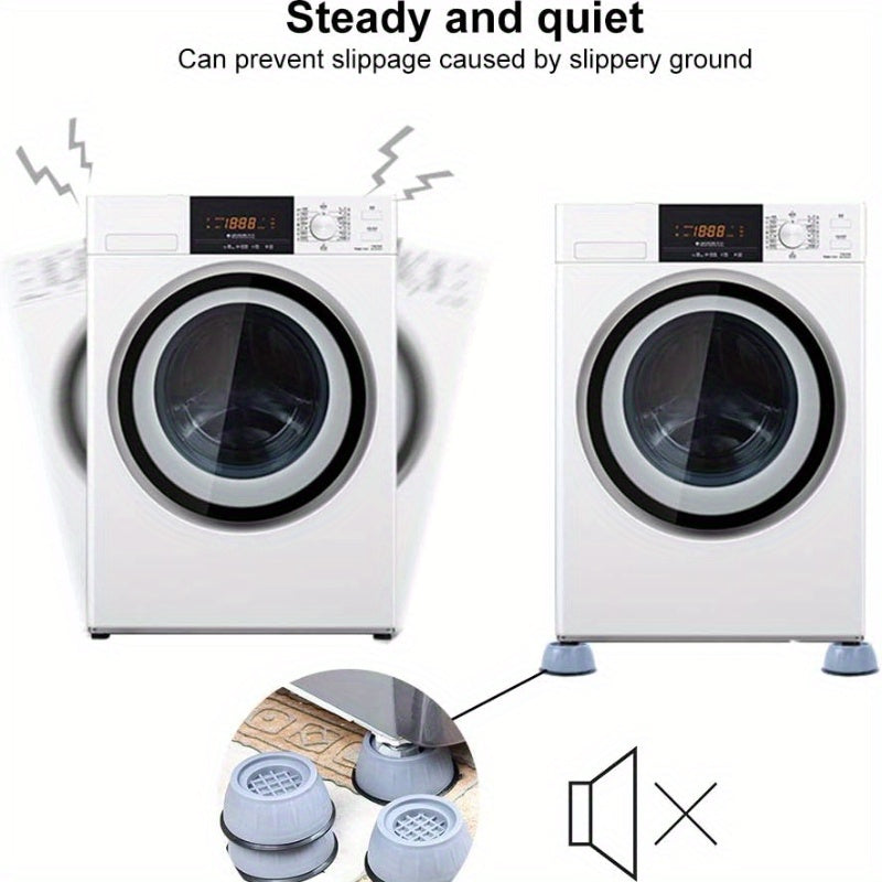 Pack of 8 Silicone Washing Machine Vibration Pads Rubber Feet