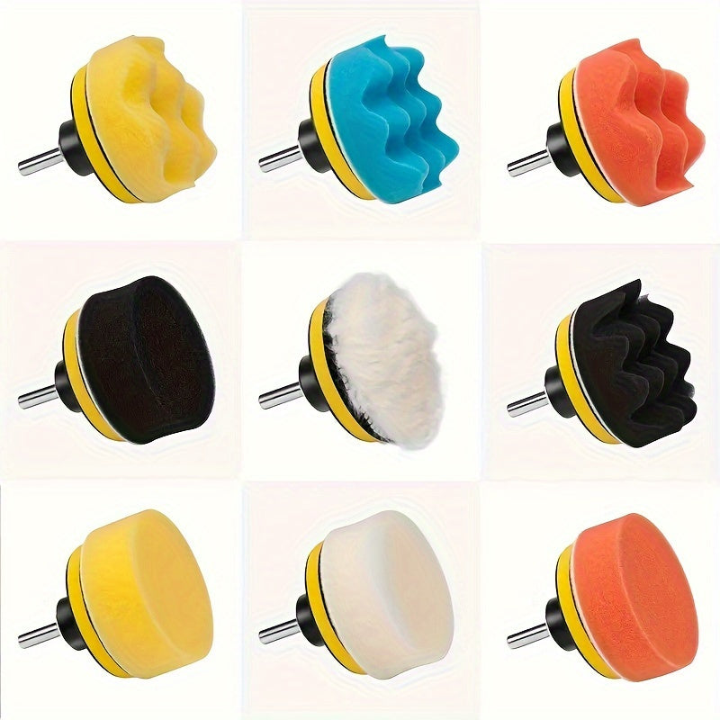 Набор из 11 полировальных губок для машинной полировки и ухода за автомобилем