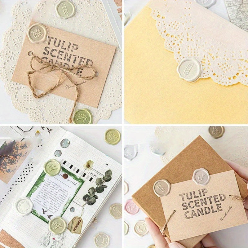 18 ta Vintage Mum Mühür Stikerlari DIY Scrapbooking va Jurnal Bezaklari uchun