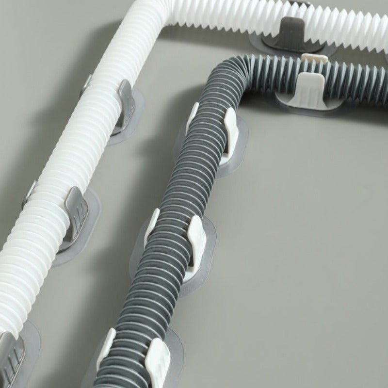 Fixador de tubo de desagüe de lavadora, clip de salida autoadhesivo, herramienta doméstica