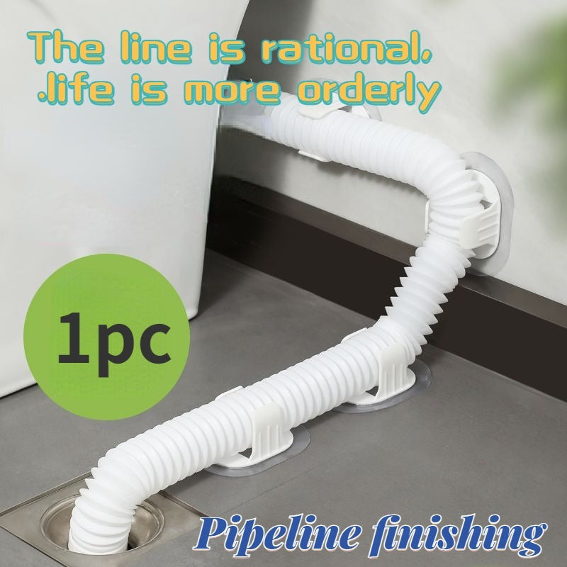 Fixador de tubo de desagüe de lavadora, clip de salida autoadhesivo, herramienta doméstica