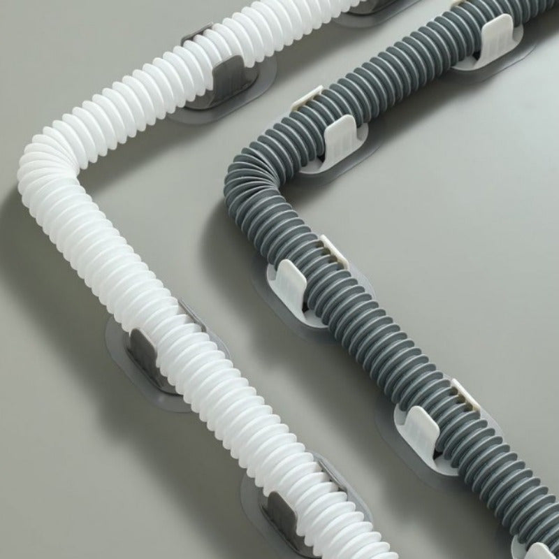 Fixador de tubo de desagüe de lavadora, clip de salida autoadhesivo, herramienta doméstica