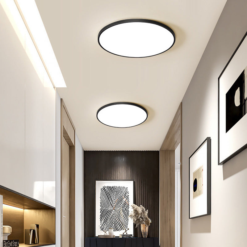 14.5-Inch Black LED Ceiling Light 36W Semi-Flush Mount for Living Room Kitchen