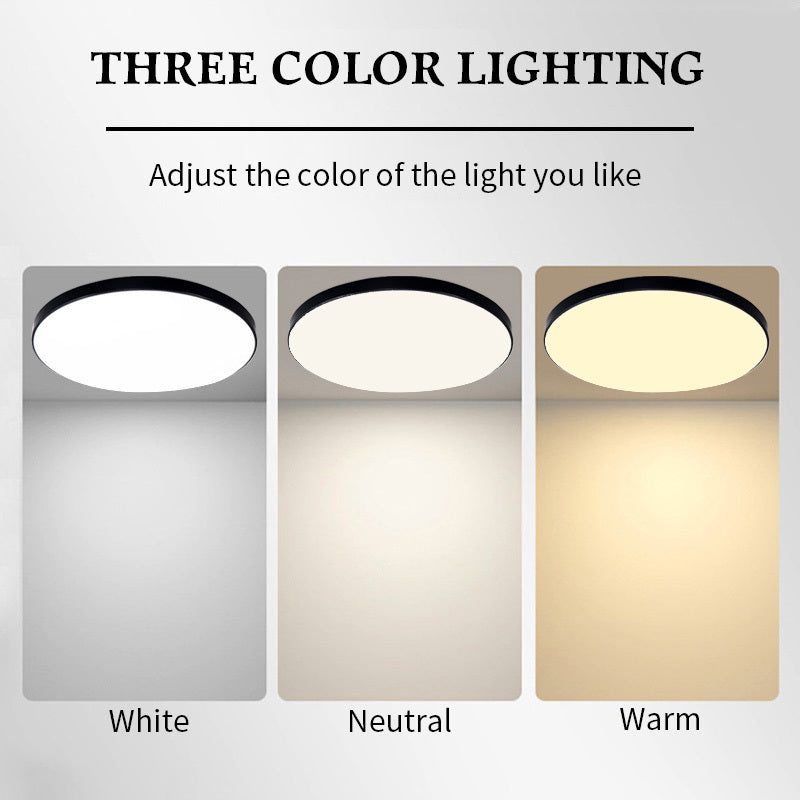 14.5-Inch Black LED Ceiling Light 36W Semi-Flush Mount for Living Room Kitchen