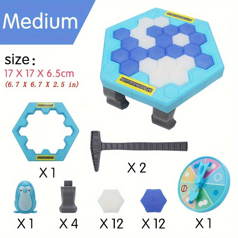 Juego de mesa educativo de rescate de pingüinos, actividad familiar para niños y padres