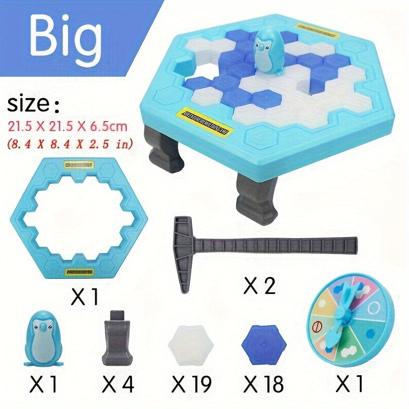 Juego de mesa educativo de rescate de pingüinos, actividad familiar para niños y padres