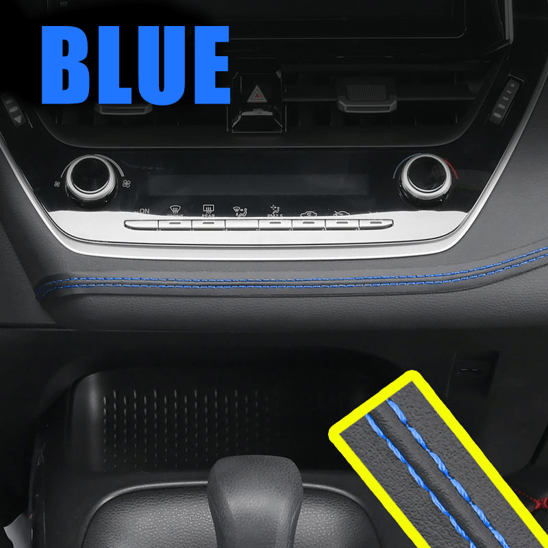 DIY Car Interior Decoration Self-Adhesive Leather Moulding Trim Red Blue Beige 2M