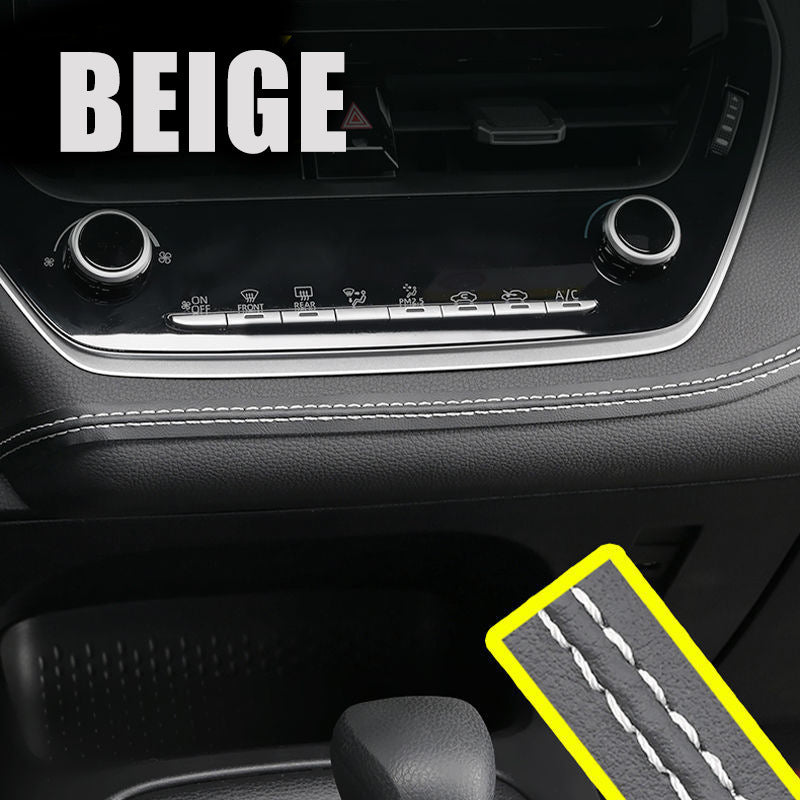 DIY Car Interior Decoration Self-Adhesive Leather Moulding Trim Red Blue Beige 2M