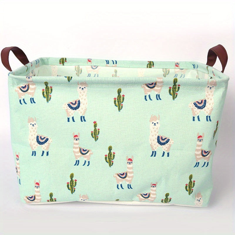 Большая органайзерная корзина, складная с ручкой, прямоугольная холщевая корзина для хранения одежды в доме, также станет отличным подарком.