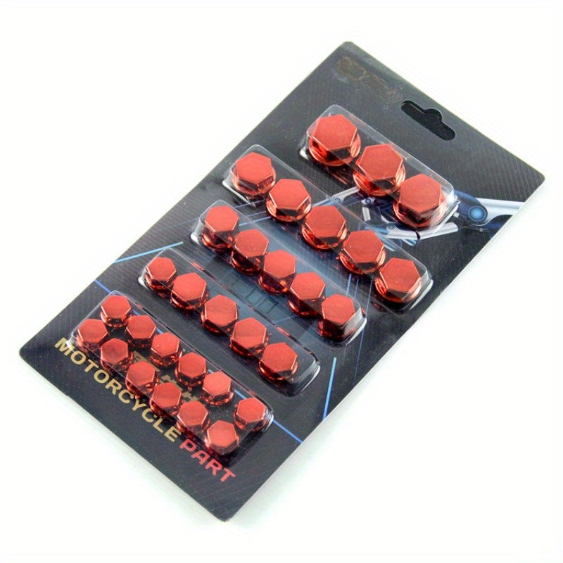 Motorcycle Accessories 30pcs Plastic Head Screw Cover Kit Decorative Nuts