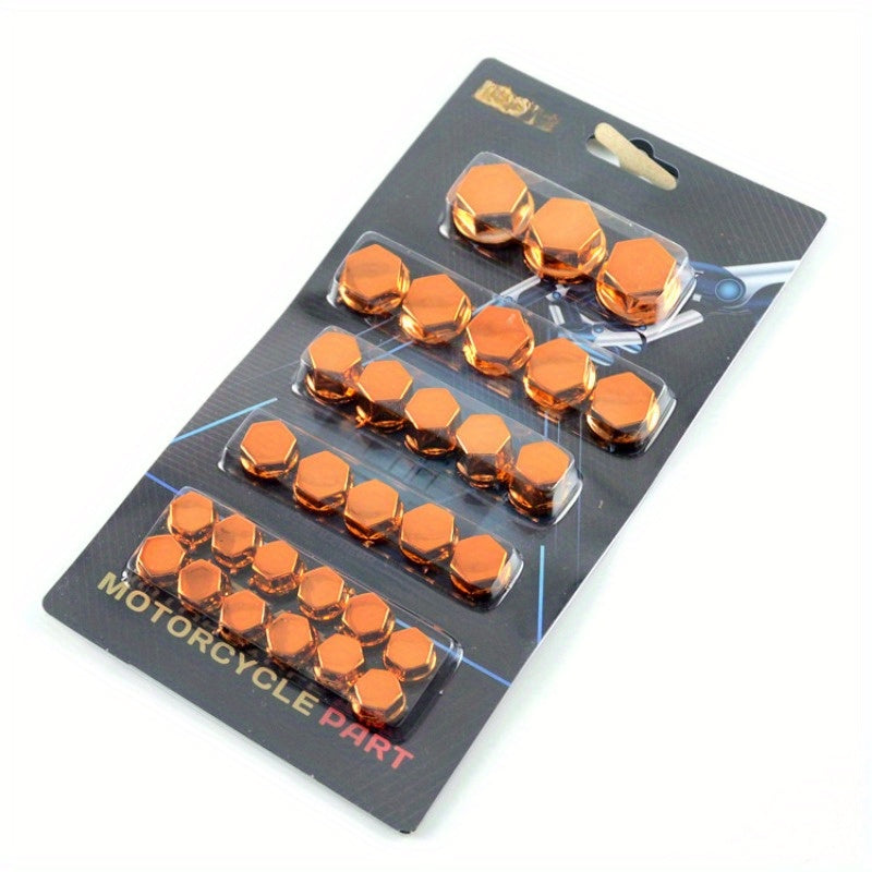 Motorcycle Accessories 30pcs Plastic Head Screw Cover Kit Decorative Nuts