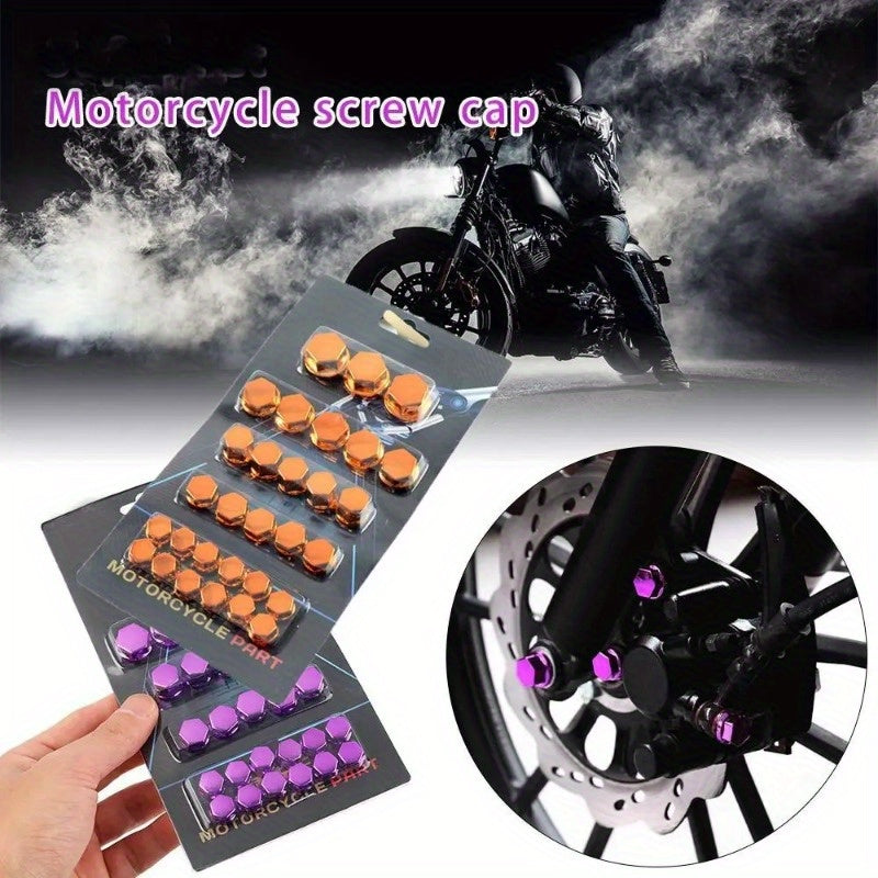 Motorcycle Accessories 30pcs Plastic Head Screw Cover Kit Decorative Nuts