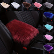 Universal Winter Plush Fur Car Center Console Cover Armrest Cushion
