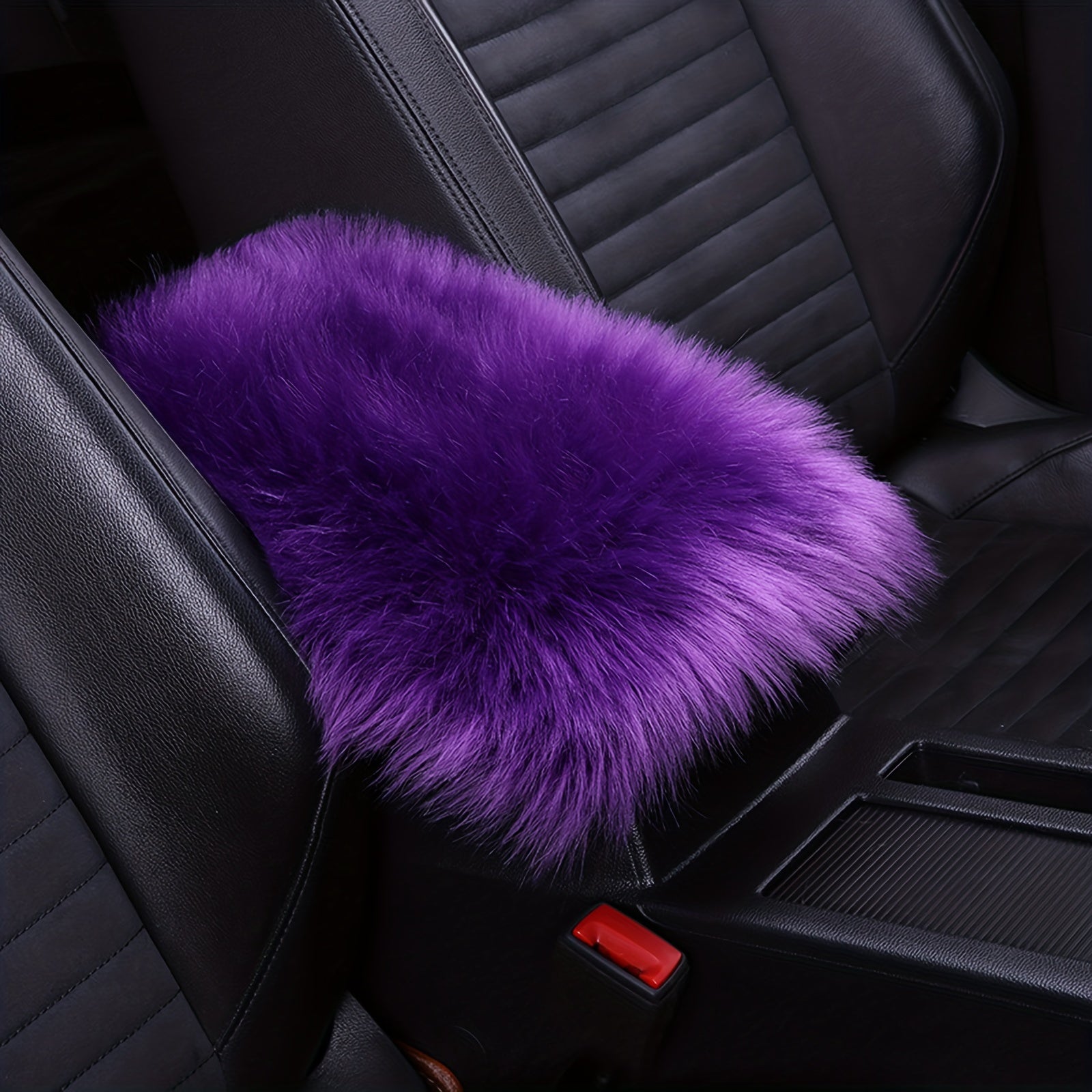 Universal Winter Plush Fur Car Center Console Cover Armrest Cushion