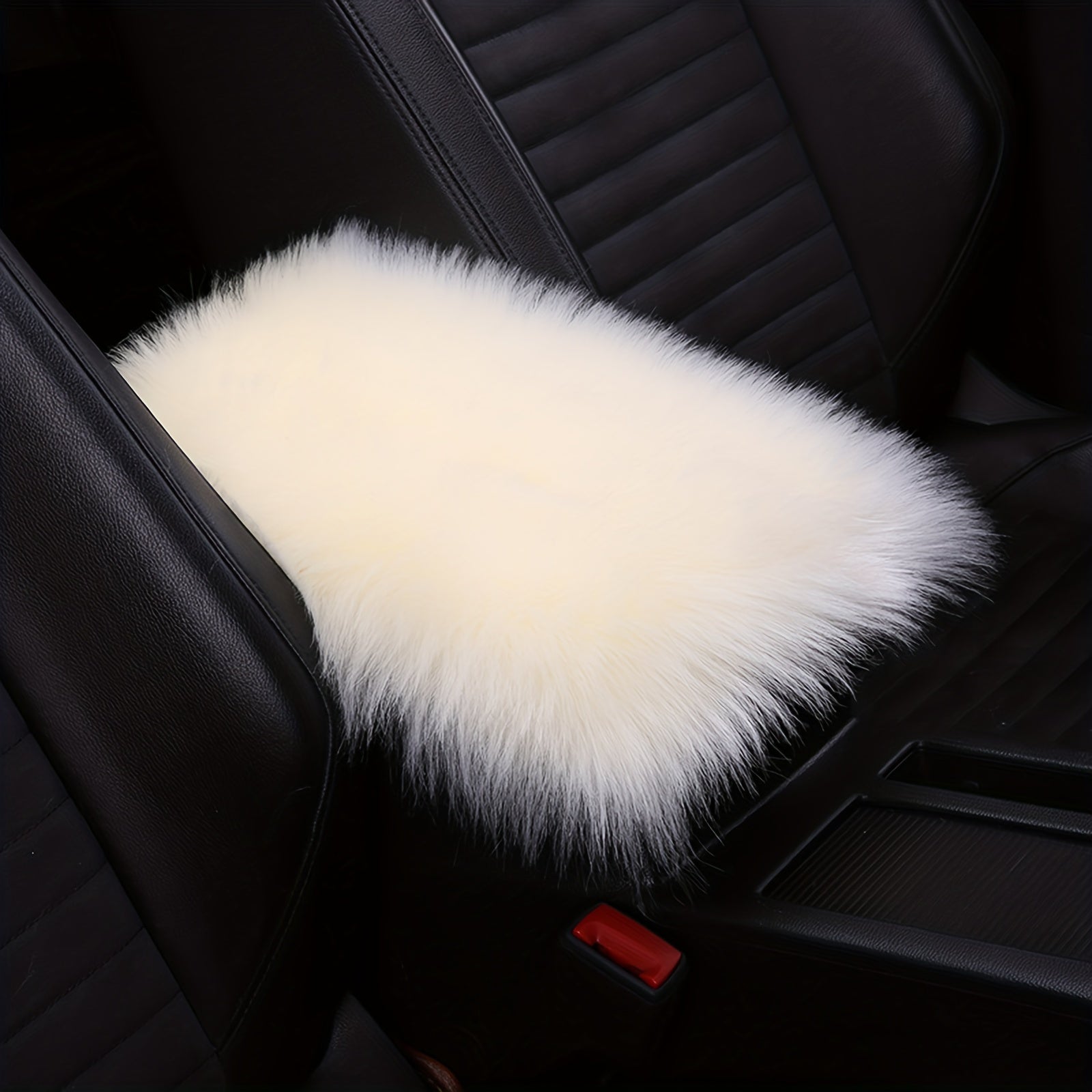 Universal Winter Plush Fur Car Center Console Cover Armrest Cushion
