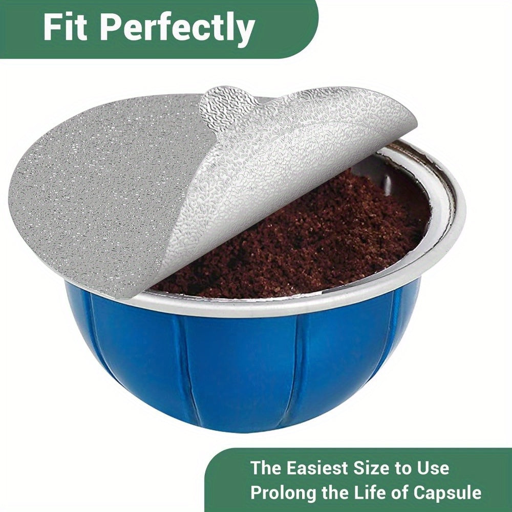 Alüminium folga qopqog'i Premium qayta ishlash uchun Kofe Pod qopqog'i 64mm 100 dona