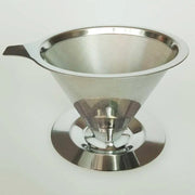 Reusable Stainless Steel Coffee Filter Holder Double-Layer Mesh Storage